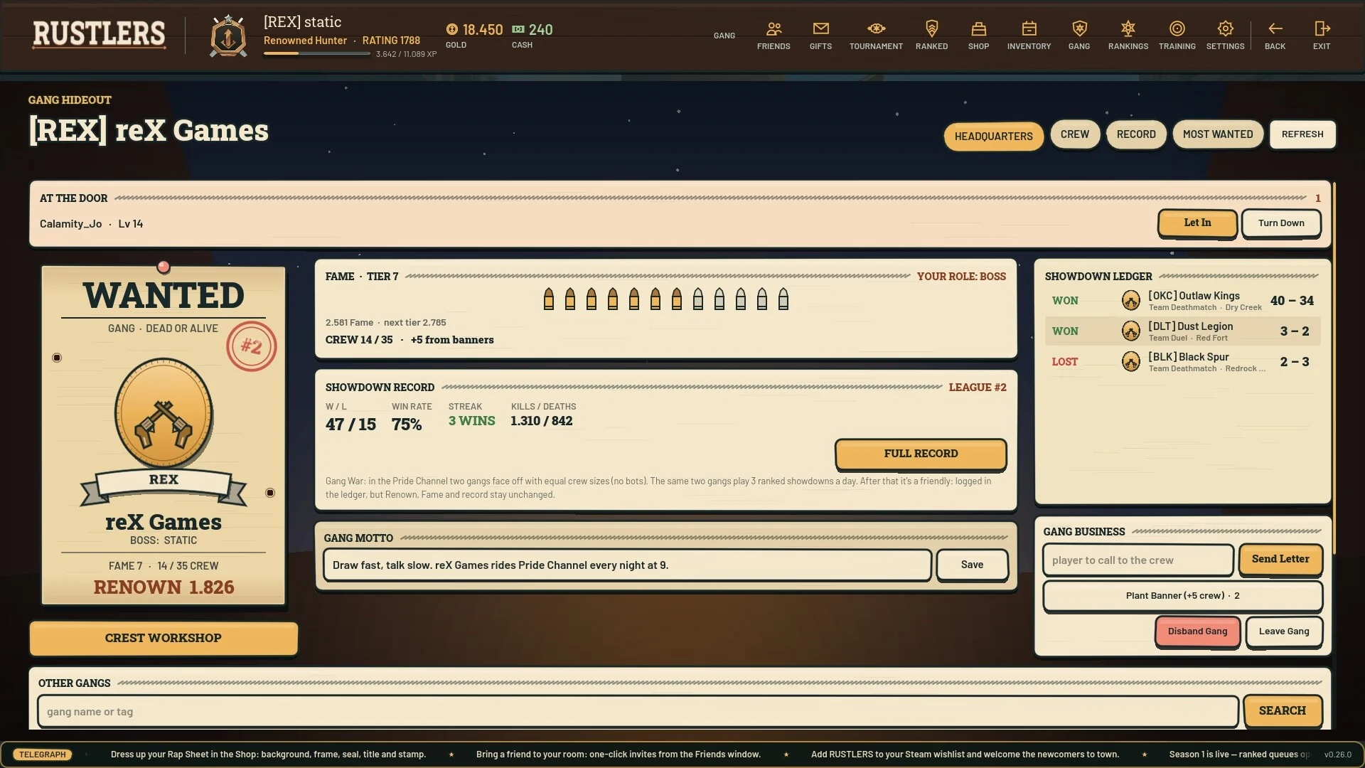 Rustlers Online — Klan